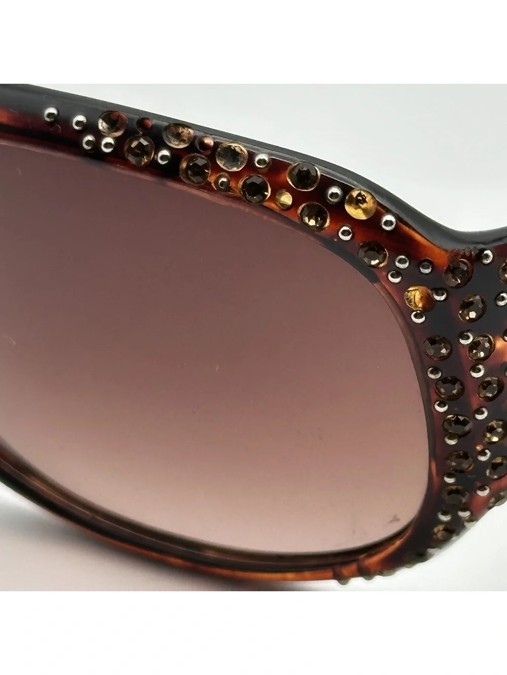 Fossil Mallory Women's Tortoise Shell Sunglasses with Rhinestone Accents